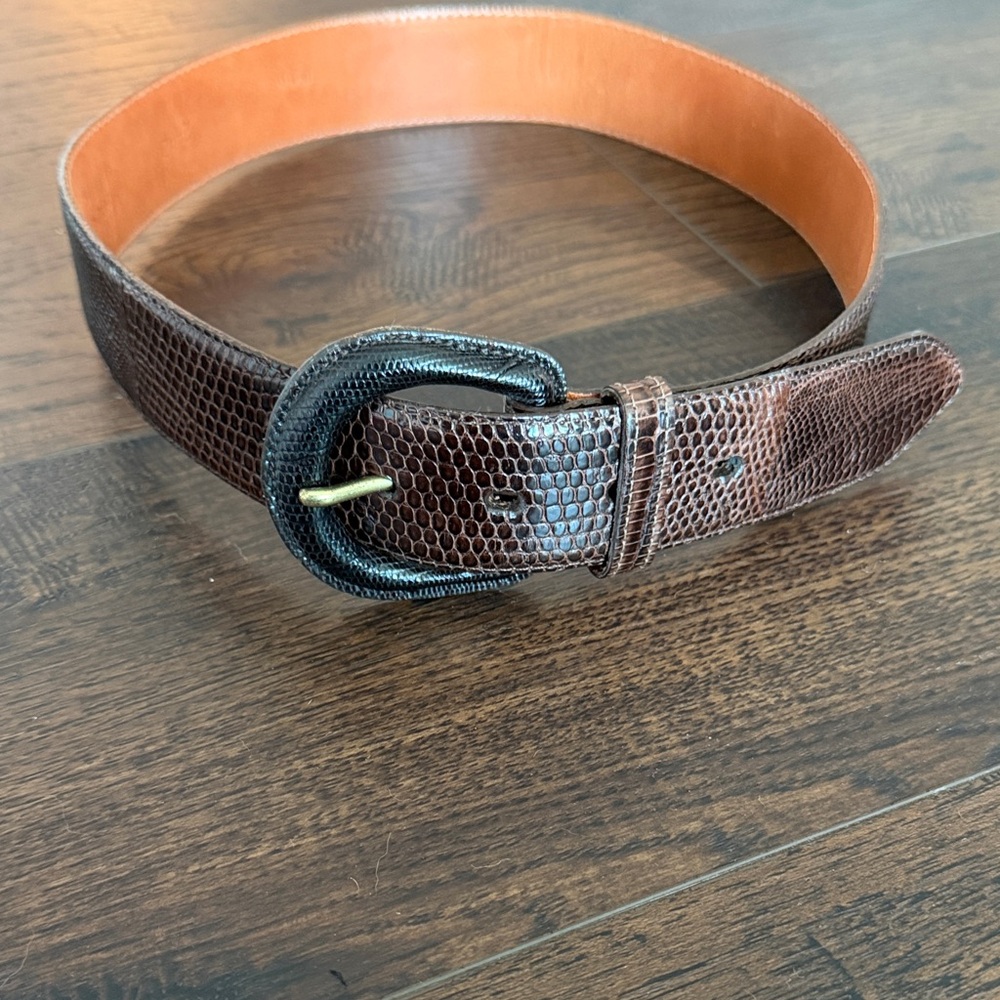 Ralph Lauren Brown Textured Belt